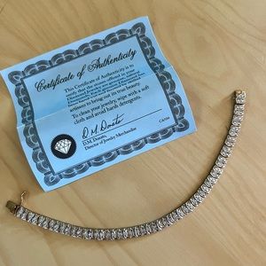 New Tennis Bracelet with Authenticity Certificate